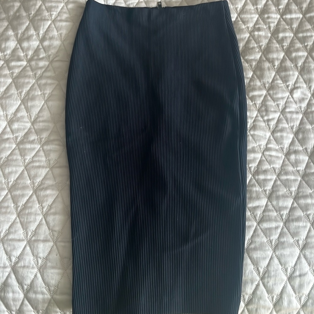 Black fitted pencil skirt
